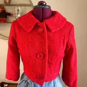 Cropped red vintage jacket